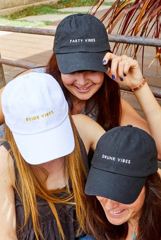 Bride Vibes | Drunk Vibes | Party Vibes - Bachelorette party dad hats